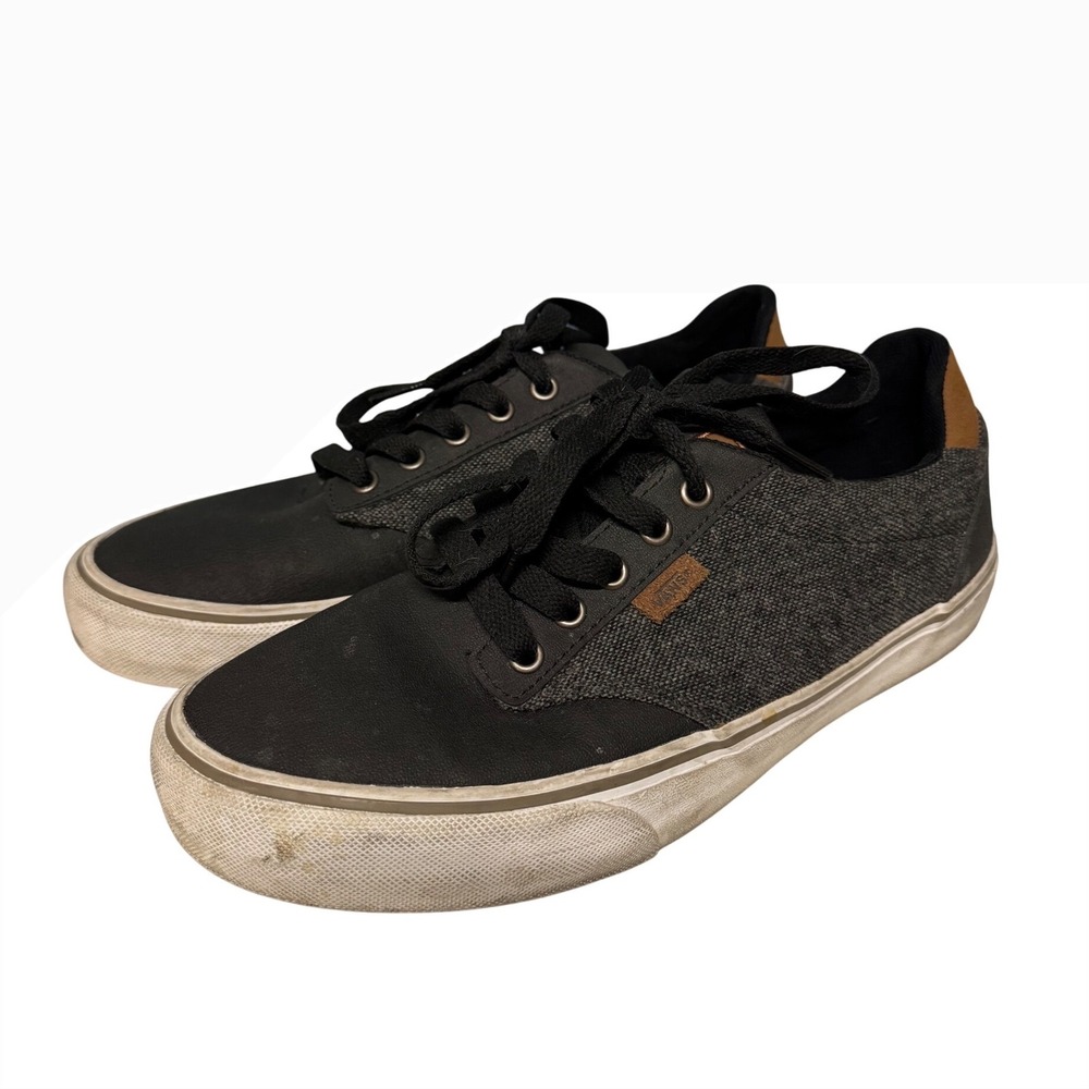 Vans Atwood Mens 8.5 Black Charcoal Grey Low Top Skate Shoes Sneakers‎ 721356